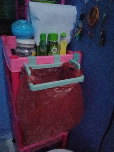 Rak gantung sampah multifungsi serbaguna trash garbage holder kitchen ...