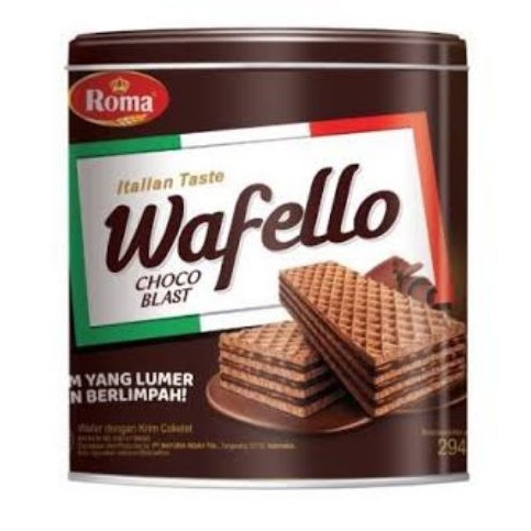 

ROMA WAFER WAFELLO COKELAT KALENG 234g