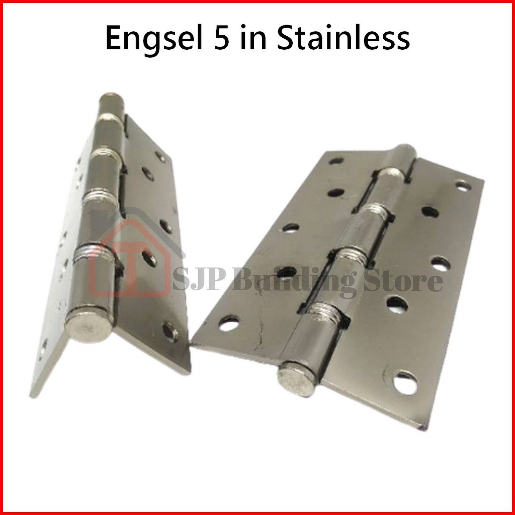 Engsel Pintu 5 inch SILVER l Jendela TEBAL 5 inch l Stenlis Per Pasang