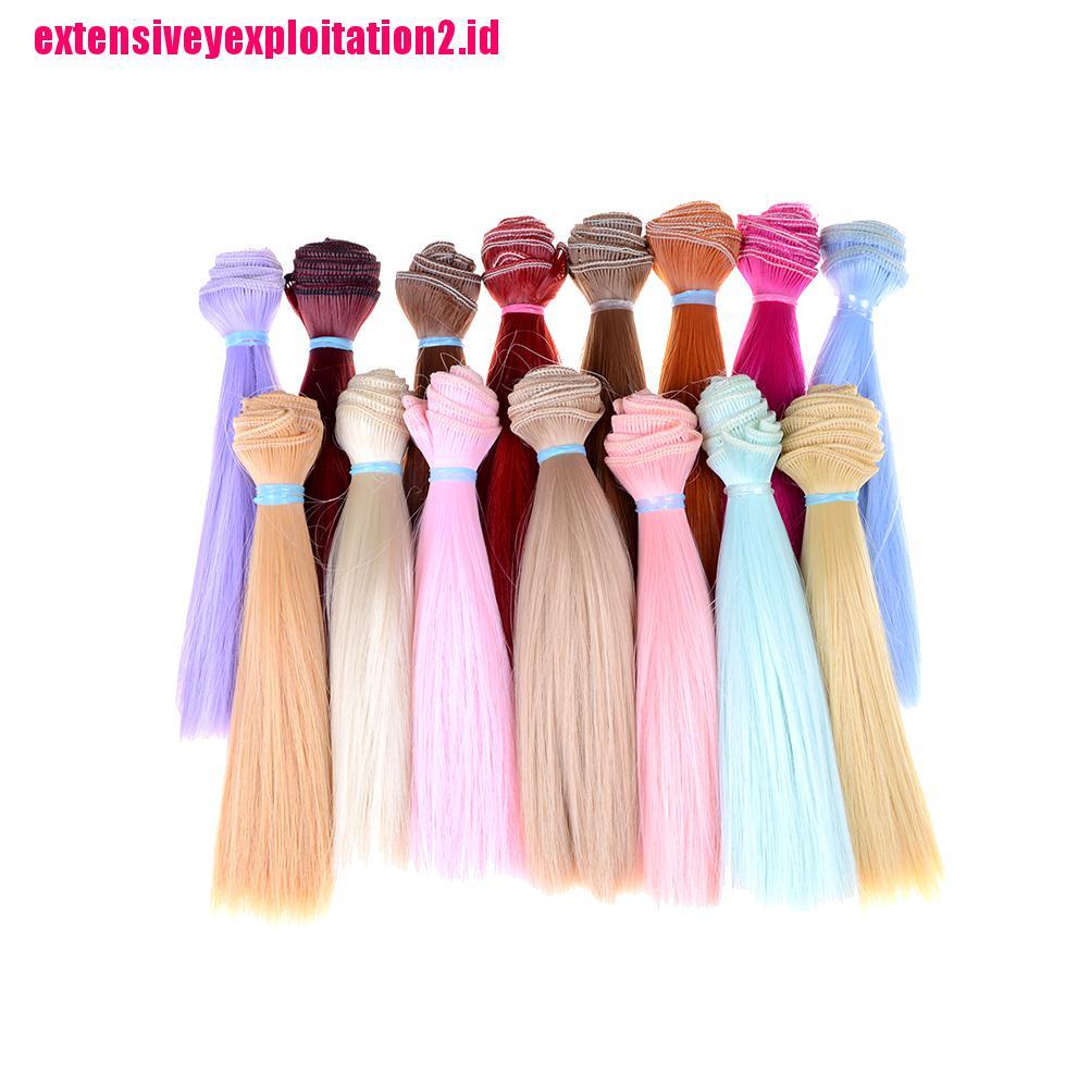 &lt; E2id &amp; &gt; 1pc Wig / Rambut Palsu Boneka bjd Ketebalan 15cm Panjang 1 / 3 / 1 / 4