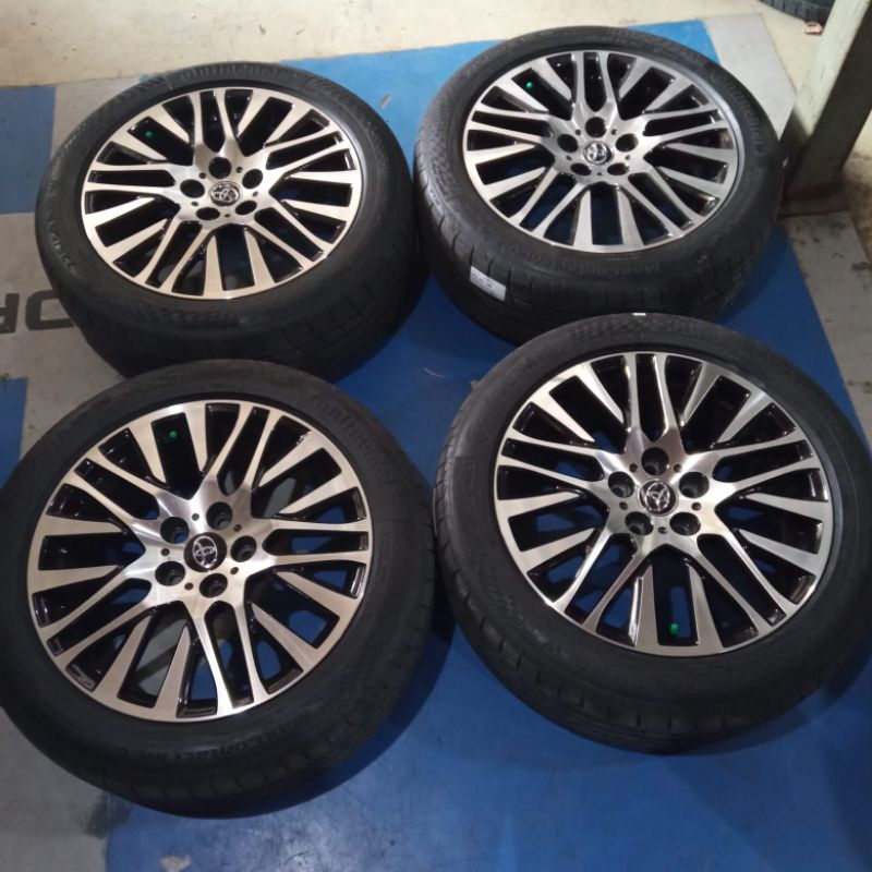 Velg Mobil Bekas Akita Ring 18 pcd 5-114.3 Ban Continental 225 50 R18