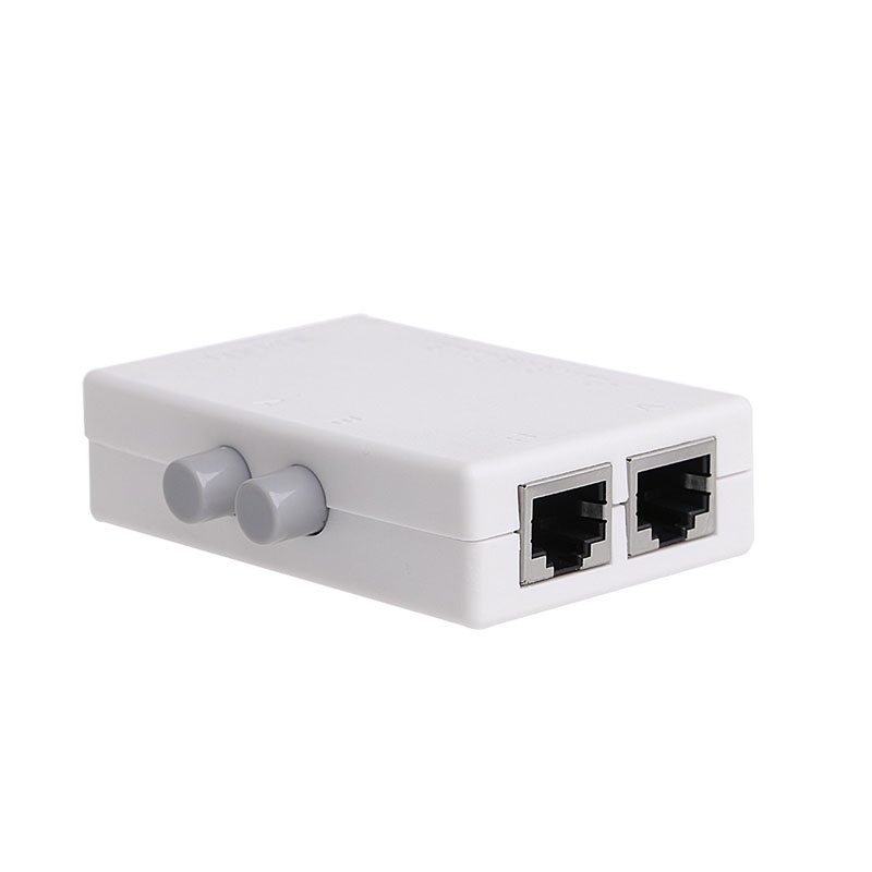 Btsg 2port RJ45 Modem Manual Sharing Switch Splitter Selector Box Mudah Digunakan