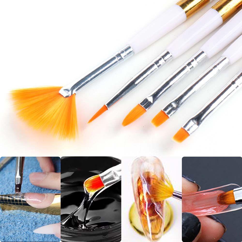 AUGUSTINA Agustina Kuas Nail Art Garis Perancis Gradien Alat Ukir Tarik Liner brush Manicure Light Therapy Pen