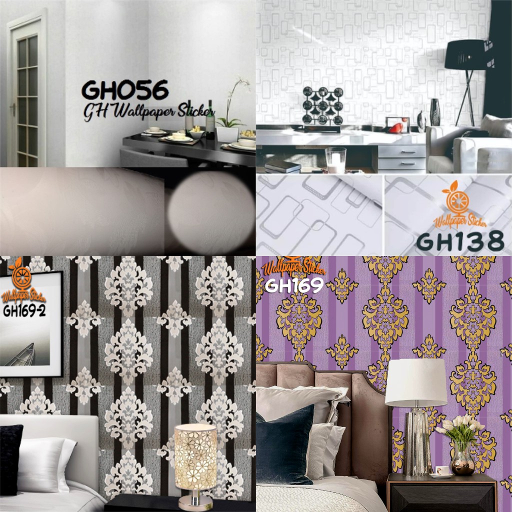 [TURUN HARGA] WALLPAPER Sticker Dinding 10m X 45cm FLASH SALE Motif Modern dan Karakter HIGH QUALITY