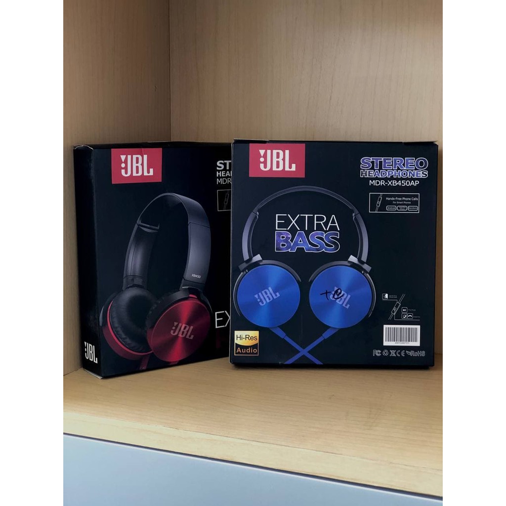 Headset Headphone Bando JBL MDR XB450AP Extra Bass
