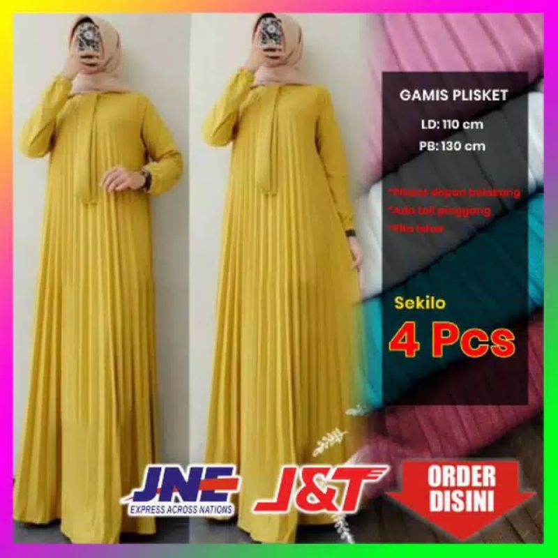 Gamis Plisket terlaris best seller