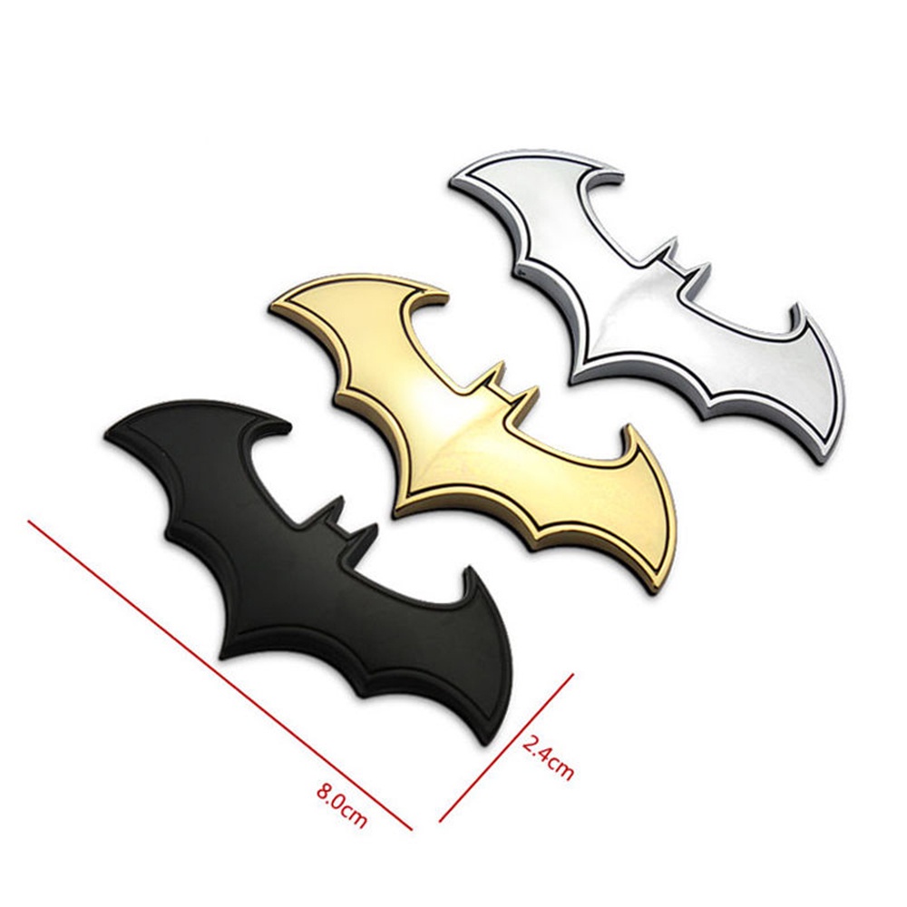 Suyou Stiker Emblem Logo Batman 3d Bahan Metal Untuk Mobil / Motor