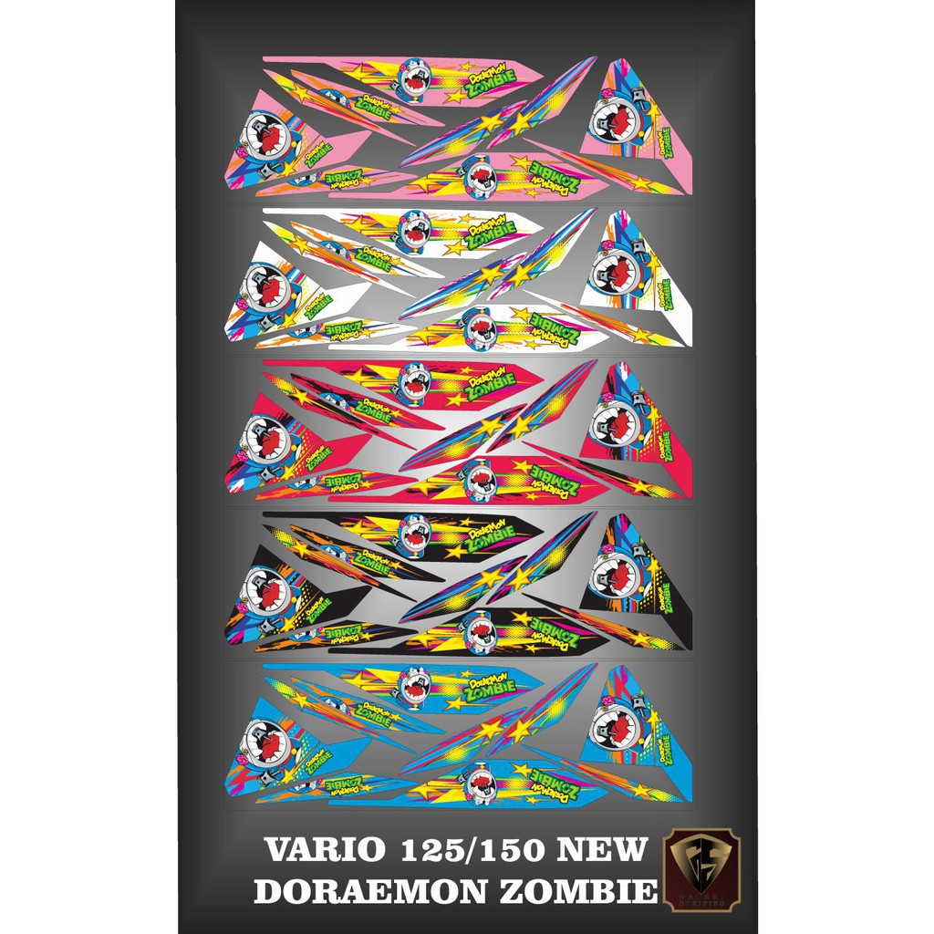 Stiker Striping List Motor Vario 125 150 New Doraemon Zombie