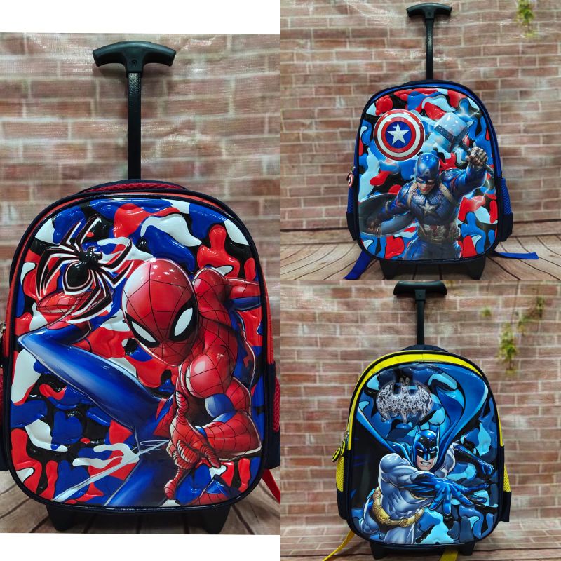 Promo 06.06 Troli 13&quot; Captain Amerika Batman Spiderman naik kelas