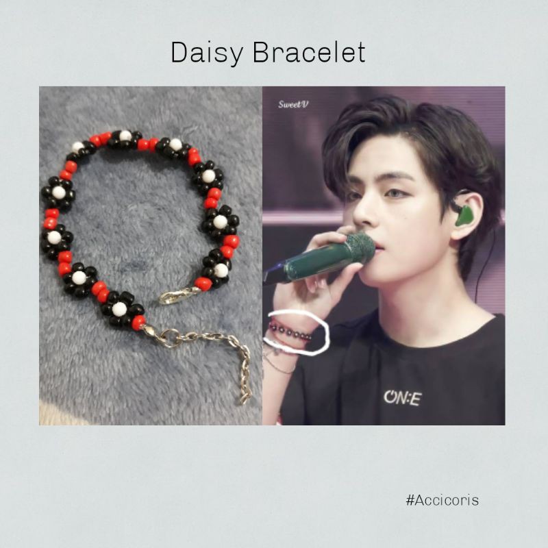 Taehyung V BTS Bracelet/ Daisy Bracelet beads ala V