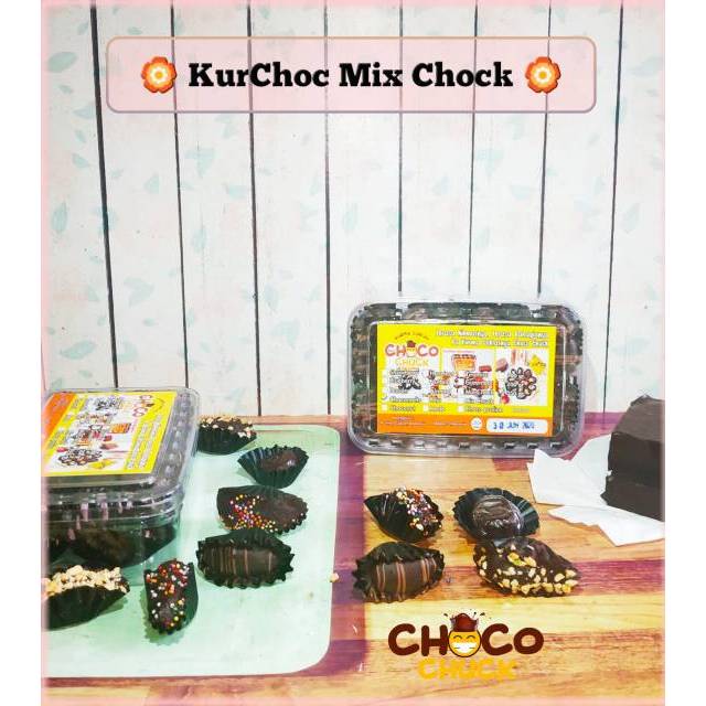 

Kurma Coklat Kurcok kurchoc chocochuck Rasa Mix Chock Choco isi (Nuts, Melts, Hazelnut, Praline )