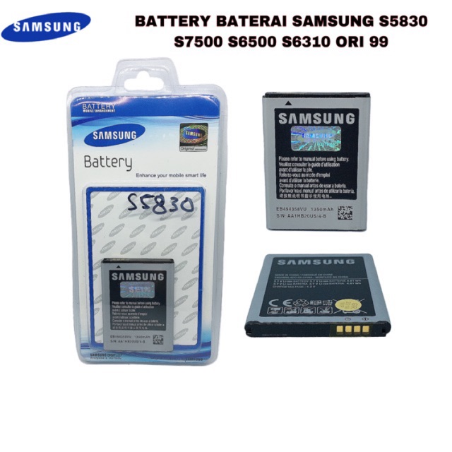 BATTERY BATERAI BATRE EB494358VU FOR S5830 S5670 GALAXY ACE 99%