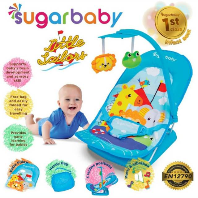 [Bouncer Bayi Indonesia] Infant Seat FOLD UP Bouncer Sugar Baby bouncer kecil kursi getar bouncer-1