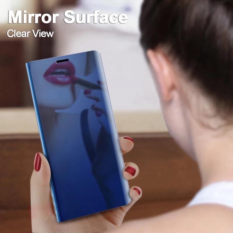 Flip Smart Mirror VIVO Y1S Y11 Y12i Y12 Y12S Y15 Y17 Y19 Y20 Y20S Y20i Y30 Y30i Y50 Y91 Y91C Y93 Y95 Z1 PRO Clear Case Standing Cover