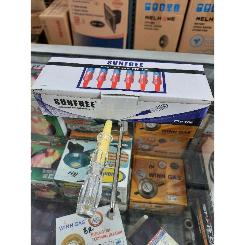 Obeng Test Pen Listrik Bolak Balik +/- Multi Fungsi Sunfree Test Pen 2in1