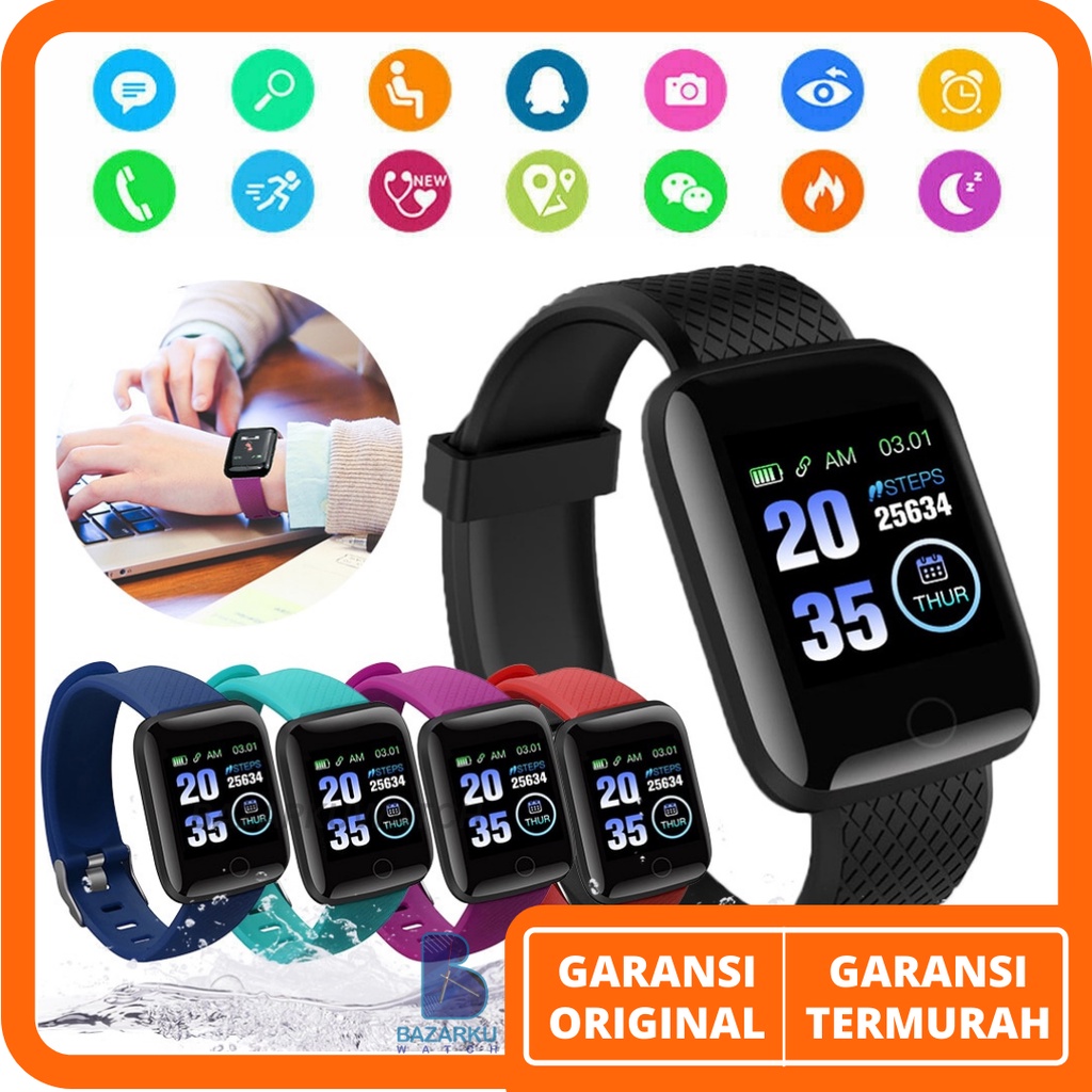 Smartwatch 116 Plus Jam Tangan Sport Jam Tangan Pintar Jam Sport Smart Bracelet