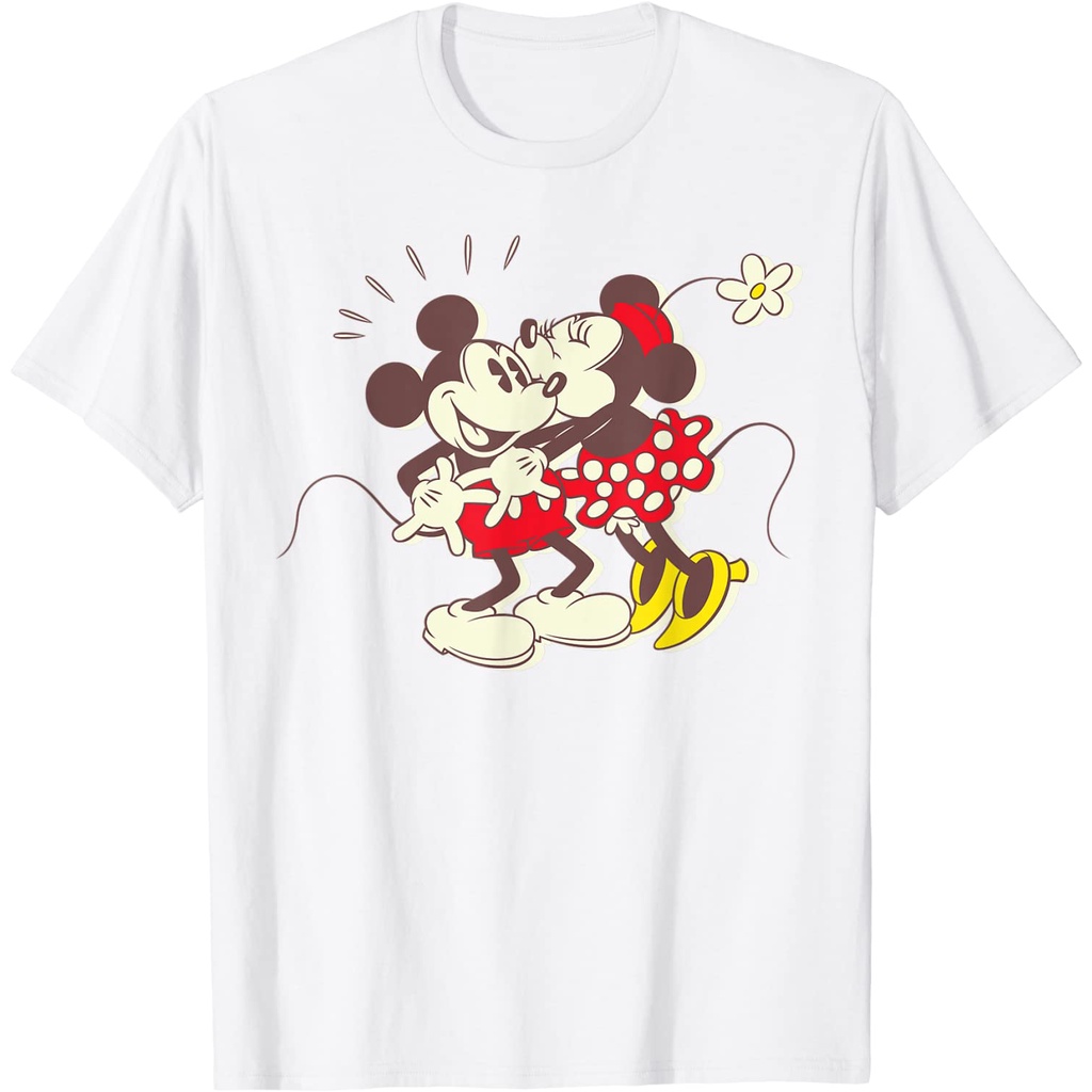Kaos Anak Vintage Mickey and Minnie Mouse Kiss - Kaos Anak Unisex