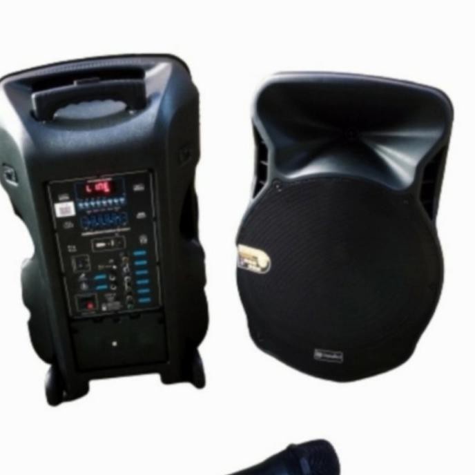 SPEAKER/SALON PORTABLE SOUNDBEST FT-18 (18inch)bonus baterai