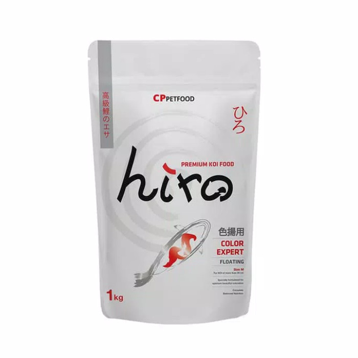 

Pakan Makanan Ikan Koi CP Hiro Color Expert size M 5mm 1 kg