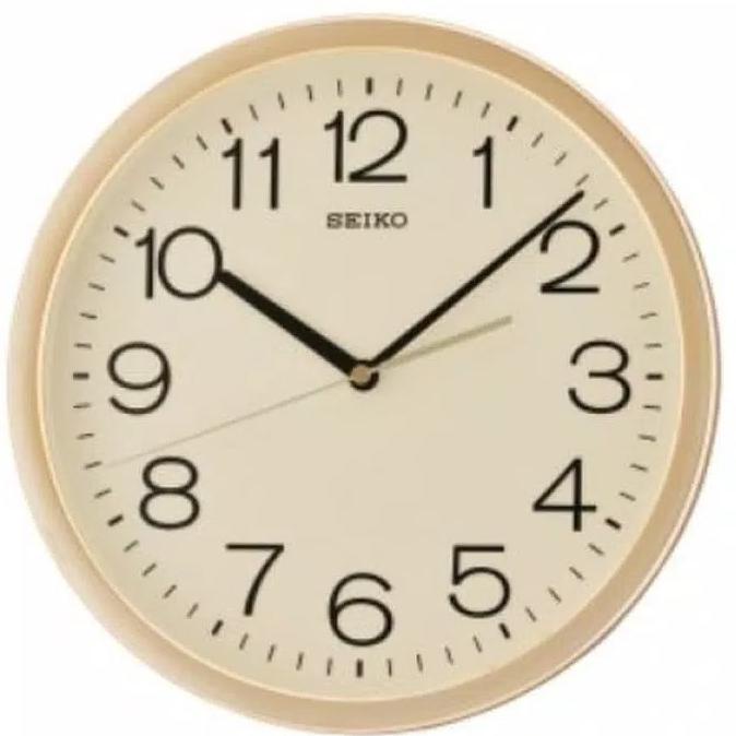 Trendi Jam Dinding Seiko Qxa014A Original Jepang Gold Murah Bonus Batre Berkualitas