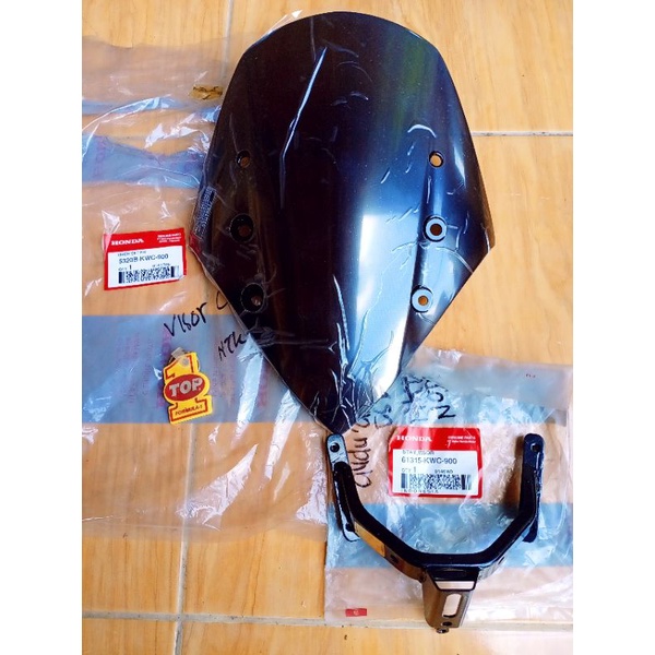 Visor set Bracket breket Visor Honda CS1 CS one Ori Original 5320B-KWC-900 & 61315-KWC-900