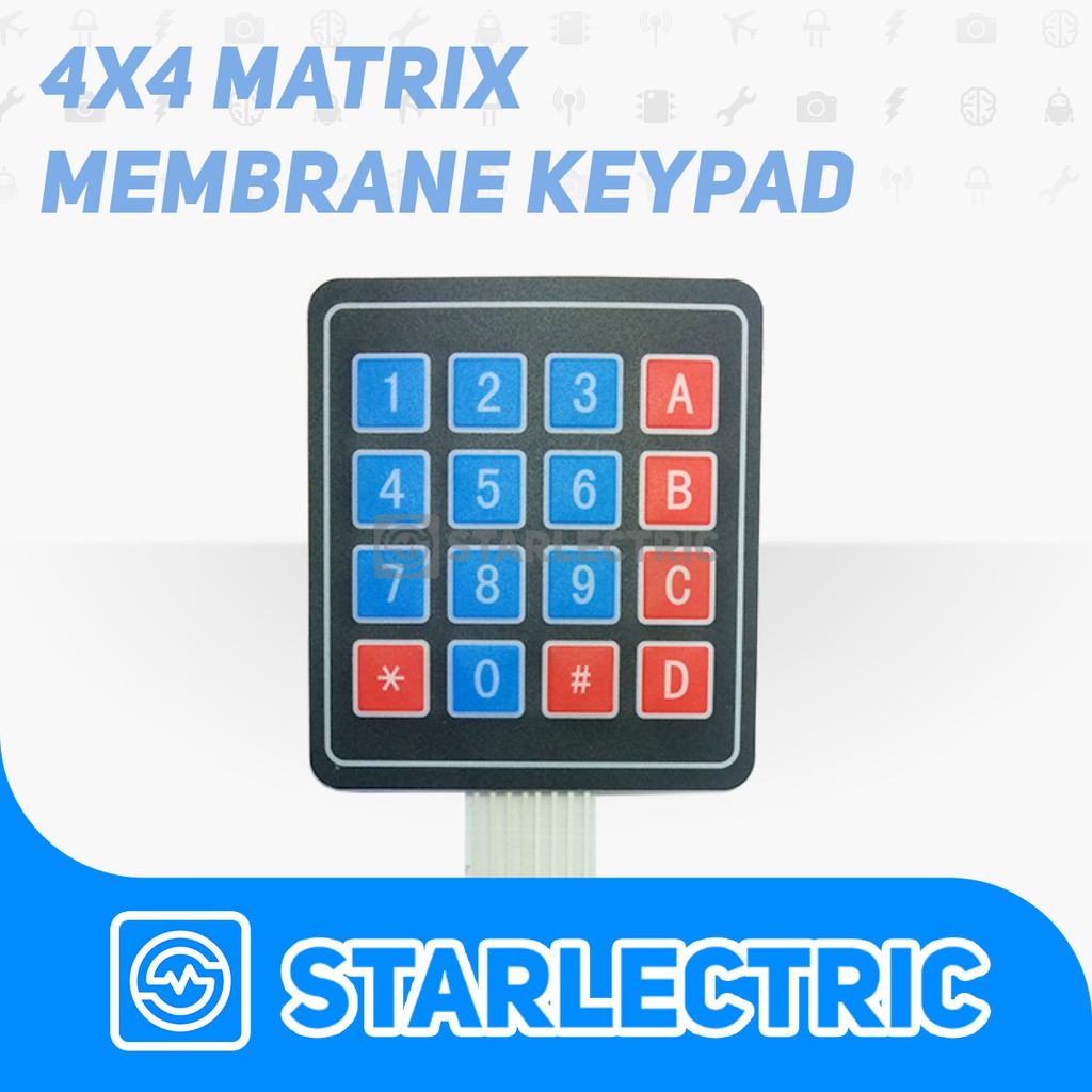 4x4 Matrix Membrane Keypad for Arduino