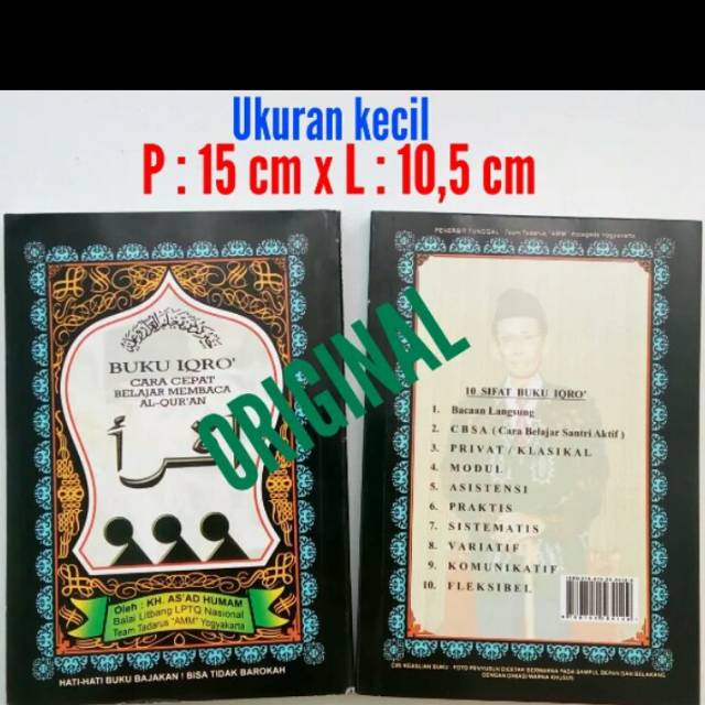 BUKU IQRO CARA CEPAT BELAJAR BACA ALQURAN