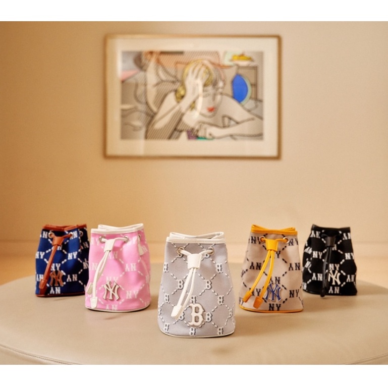 Oppa KR ID - MLB MONOGRAM Mini Bucket Bag NEW YORK YANKEES original from korea
