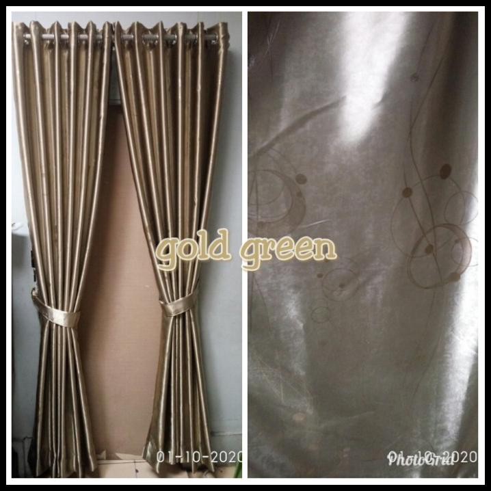Gorden Blackout Model Smokring Print Emas Motif Minimalis