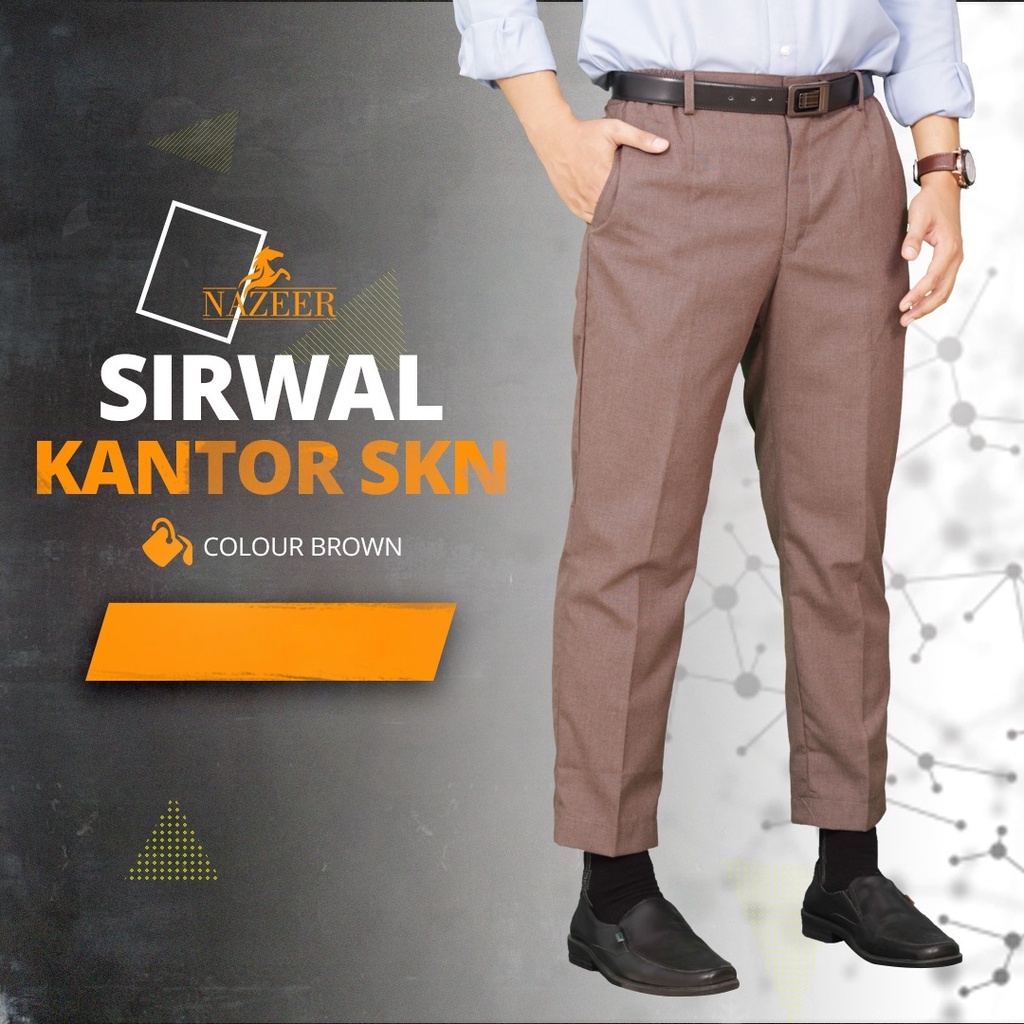 CELANA KERJA PRIA - CELANA SIRWAL KANTOR - CELANA FORMAL NAZEER FASHION MUSLIM PAKAIAN OUTFIT PRIA