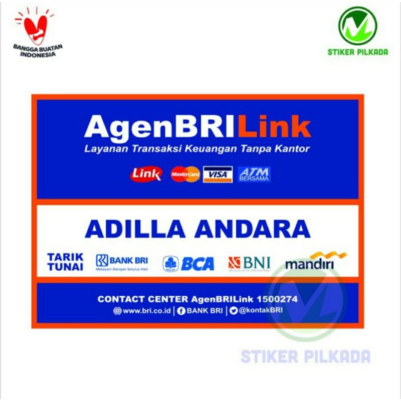 

STIKER VINYL AGEN BRILINK A5