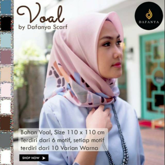 Jilbab segi 4 by dafanya scarf voal lembut