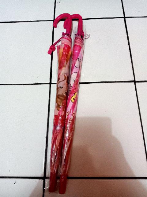 Payung Karakter Anak + Peluit 4 Sisi Kaca Umberella / Payung Anak