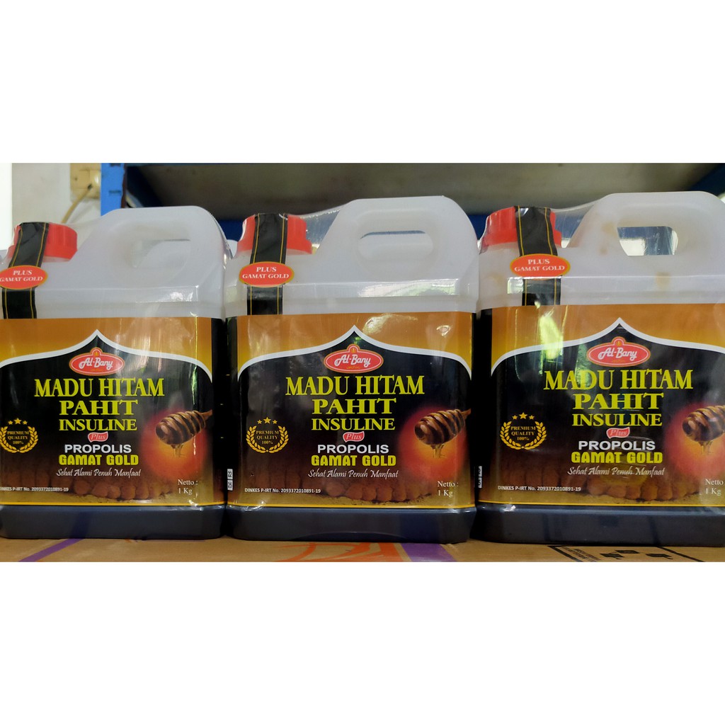 

Ramuan Super Madu Hitam Pahit Al-Bany Plus Gamat Gold 1kg
