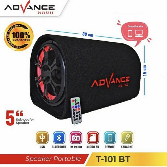 Advance T-101BT Speaker 5 Inch Bluetooth Subwoofer