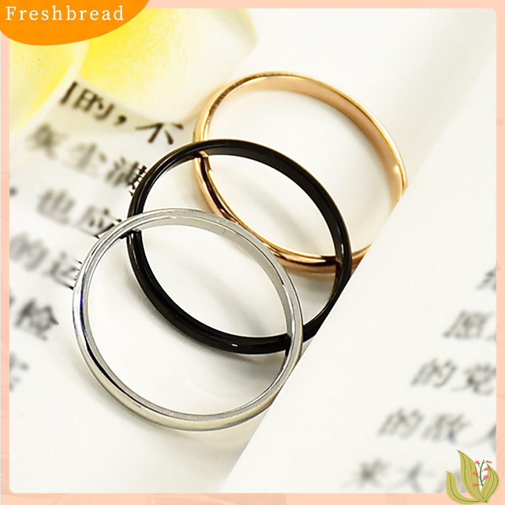 [TERLARIS]Couple Ring Versatile Delicate Titanium Steel Geometric Finger Ring for Banquet Party Anniversary Engagement