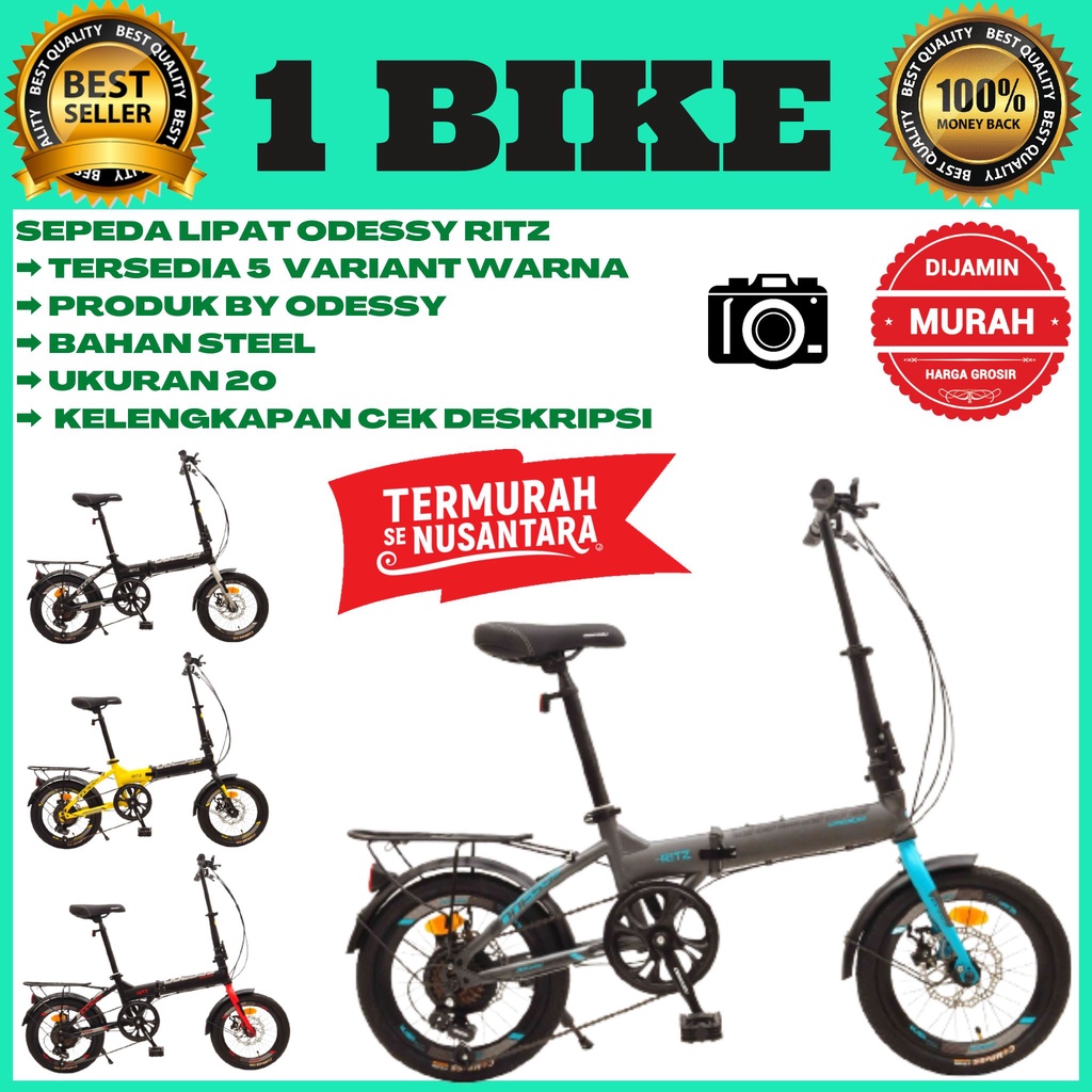 Sepeda Folding Lipat Odessy 20&quot; RITZ OD LP 20 52 - 7 Speed Sepeda Lipat Murah