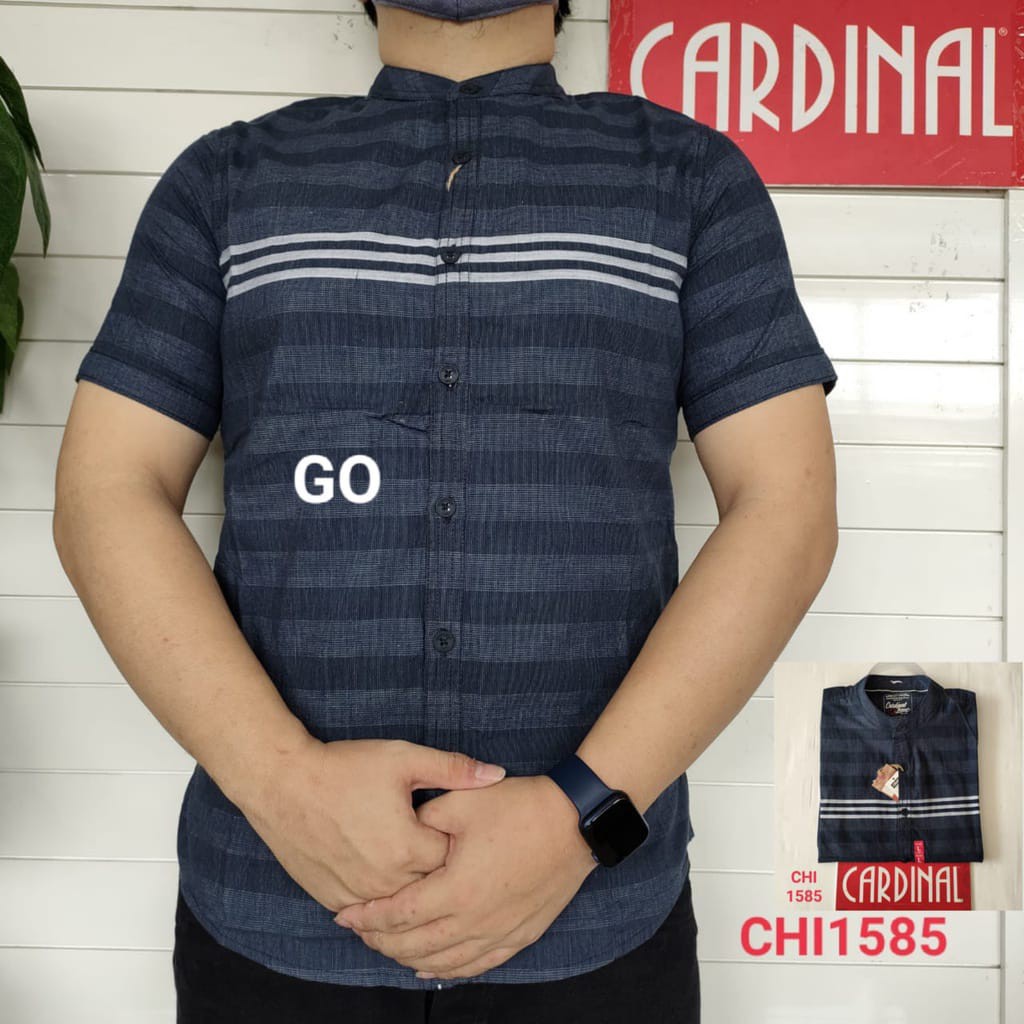 BB CARDINAL KEMEJA KOKO JUMBOTaqwa Pakaia.n Pria Atasan Hem Kemeja Muslim Lengan Pendek Baju Original