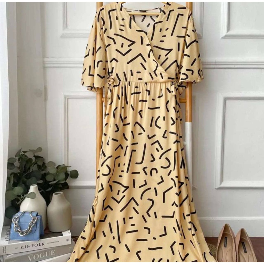 Dress Rayon Premium Home Dress Busui Fashion Korean Style Maxi Dress Kekinian