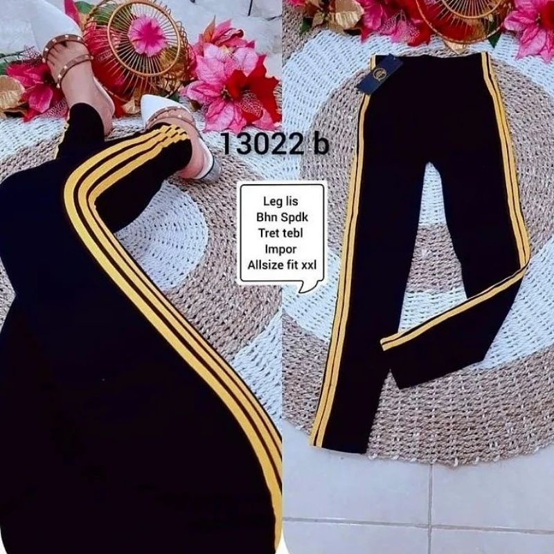 Legging List 3 Premium Import - Celana Legging Wanita