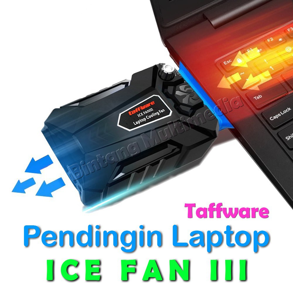 Cooling Fan Pendingin Laptop Taffware Ice Fan III Gaming Fan Laptop Original Garansi Resmi