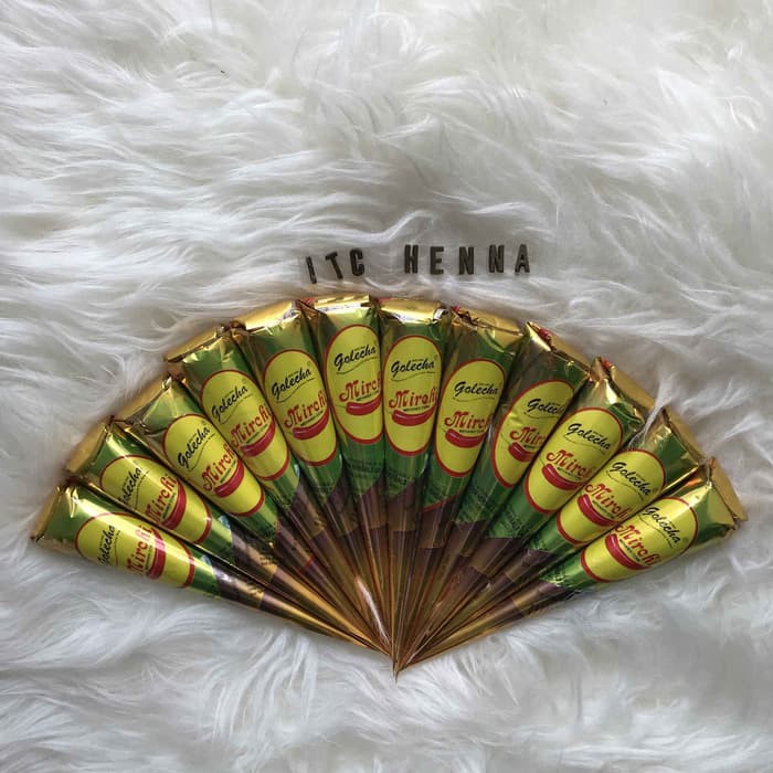 Golecha Mirchi Henna Cone  Ecer 1pc  Warna Maroon ITC