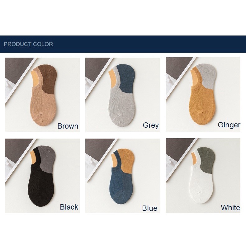 Kaos Kaki Pria Two Colour Men Angkle Sock Cotton Socks SCH26