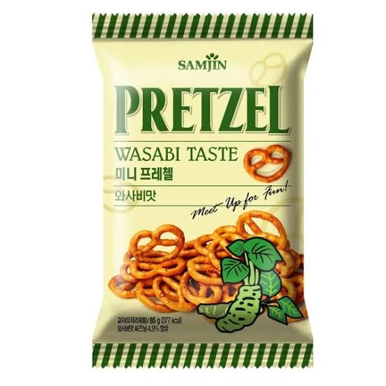 

TERLARIS Samjin Mini Pretzel 85g Korean Snack - Rasa Wasabi