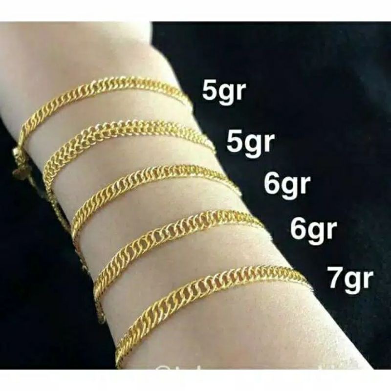 GELANG RANTE POLOS EMAS LM/LONDON 24K KADAR 99,9% - LONDON EMAS MEDAN