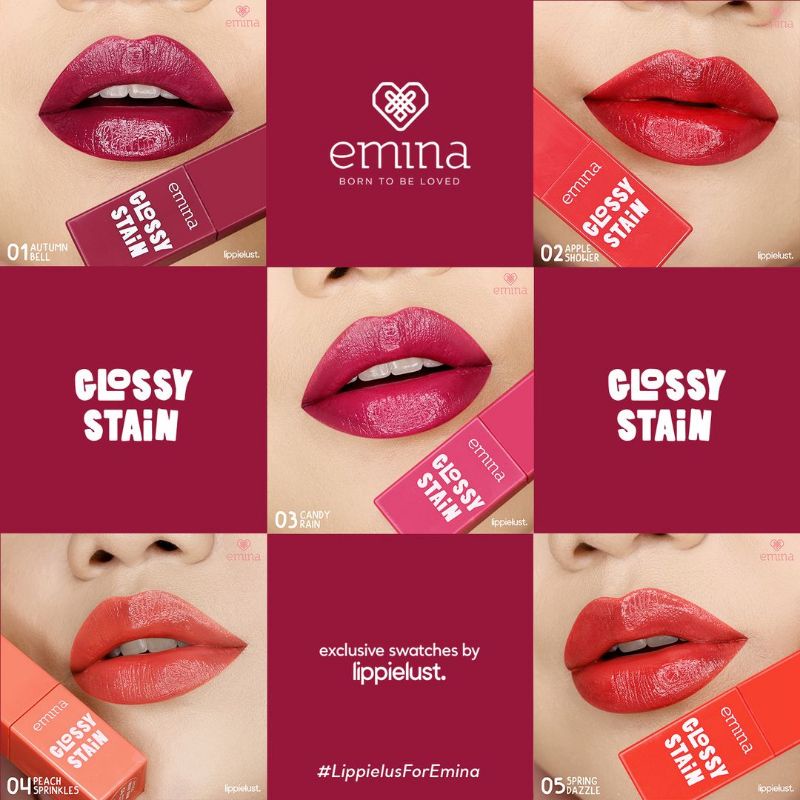 EMINA Glossy Stain 3gr (Lip Tint)