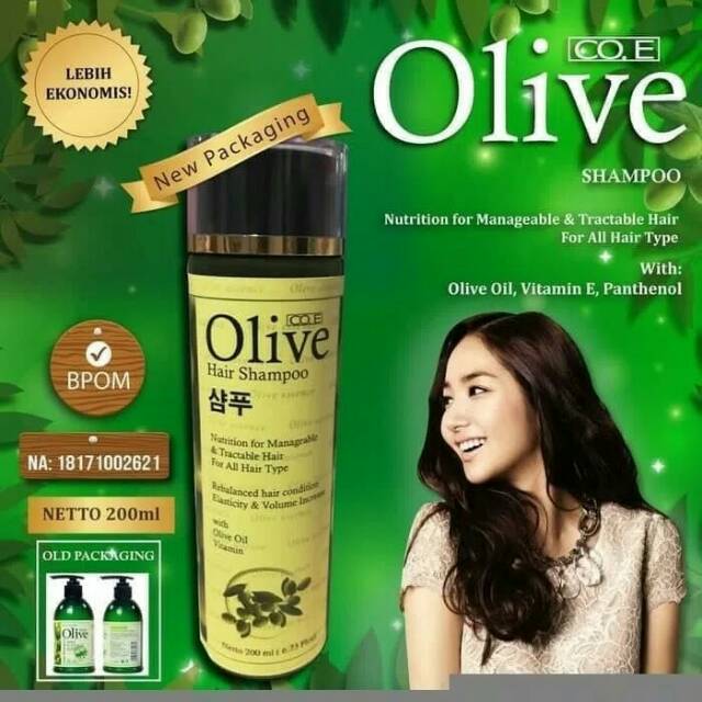 SHAMPO OLIVE KOREA BPOM - OLIVE HAIR SHAMPOO WITH OLIVE OIL &amp; VITAMIN MENYUBURKAN RAMBUT