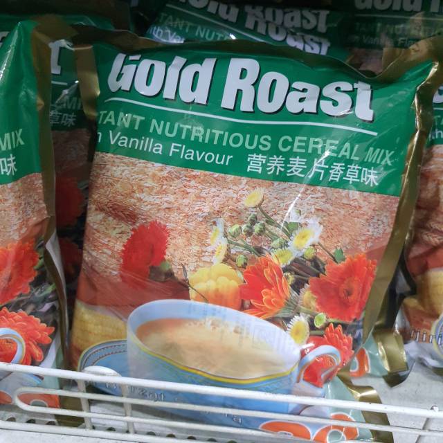 

Gold roast instant cereal goldroast vanilla / cokelat