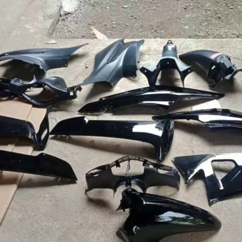 FUL SET COVER BODY HALUS DAN KASAR HONDA SUPRA FIT NEW FIT X FIT S 2006 2007 2008 2009 WARNA HITAM P