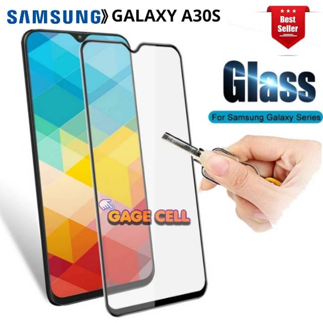 TG SAMSUNG A30S TEMPERED GLASS FULL SCREEN PROTECTOR - ANTI GORES SAMSUNG A30S FULL LAYAR PREMIUM